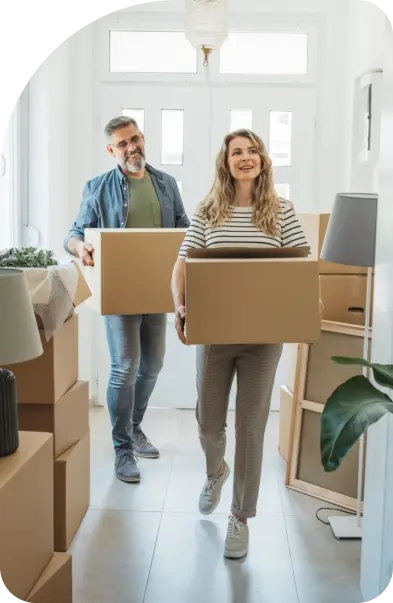 Couple Moving in to their new home